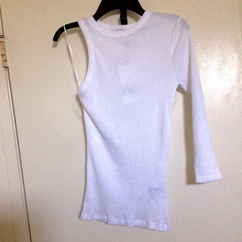 Zara One-Shoulder Long Sleeve Top